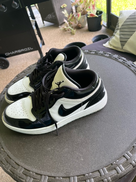 Jordan Other - Jordan Low-Top Sneakers in Black and White Patent leather